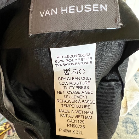 Mens dress pant 46w 32L Van Huesen grey - Picture 5 of 5